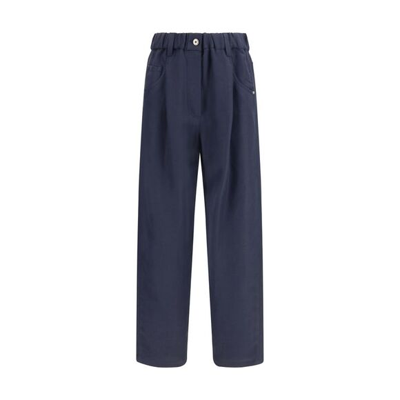 Brunello Cucinelli Women Mixed Linen Pants